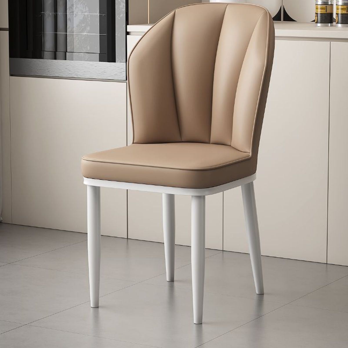 GENERICO - Silla de Comedor Winston - Marrón  y Blanco