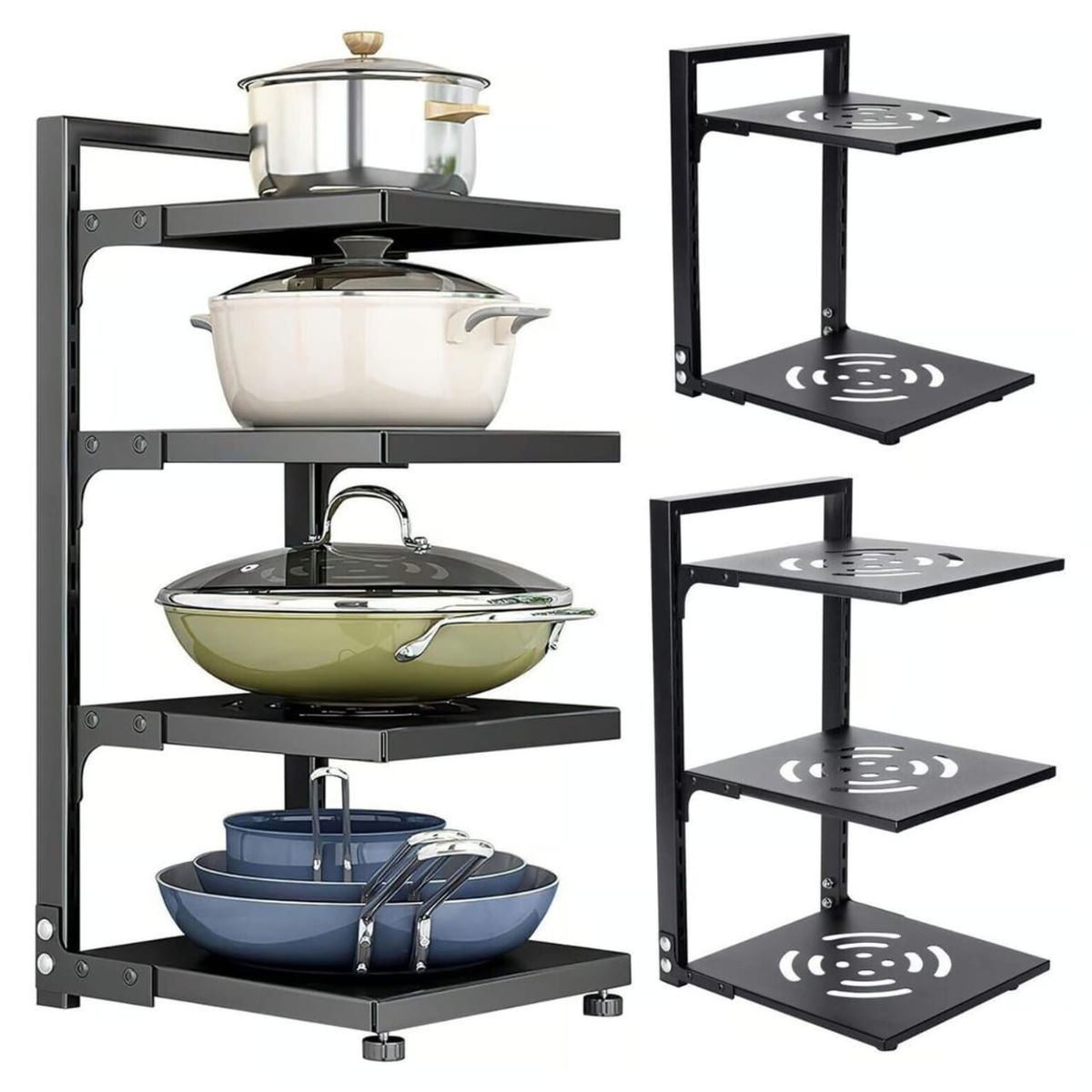 OEM - RACK Organizador porta Ollas de 4 Niveles