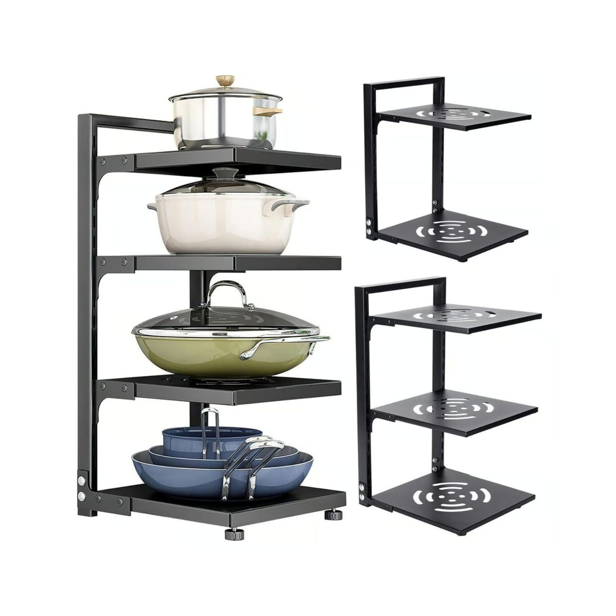 OEM - RACK Organizador porta Ollas de 4 Niveles