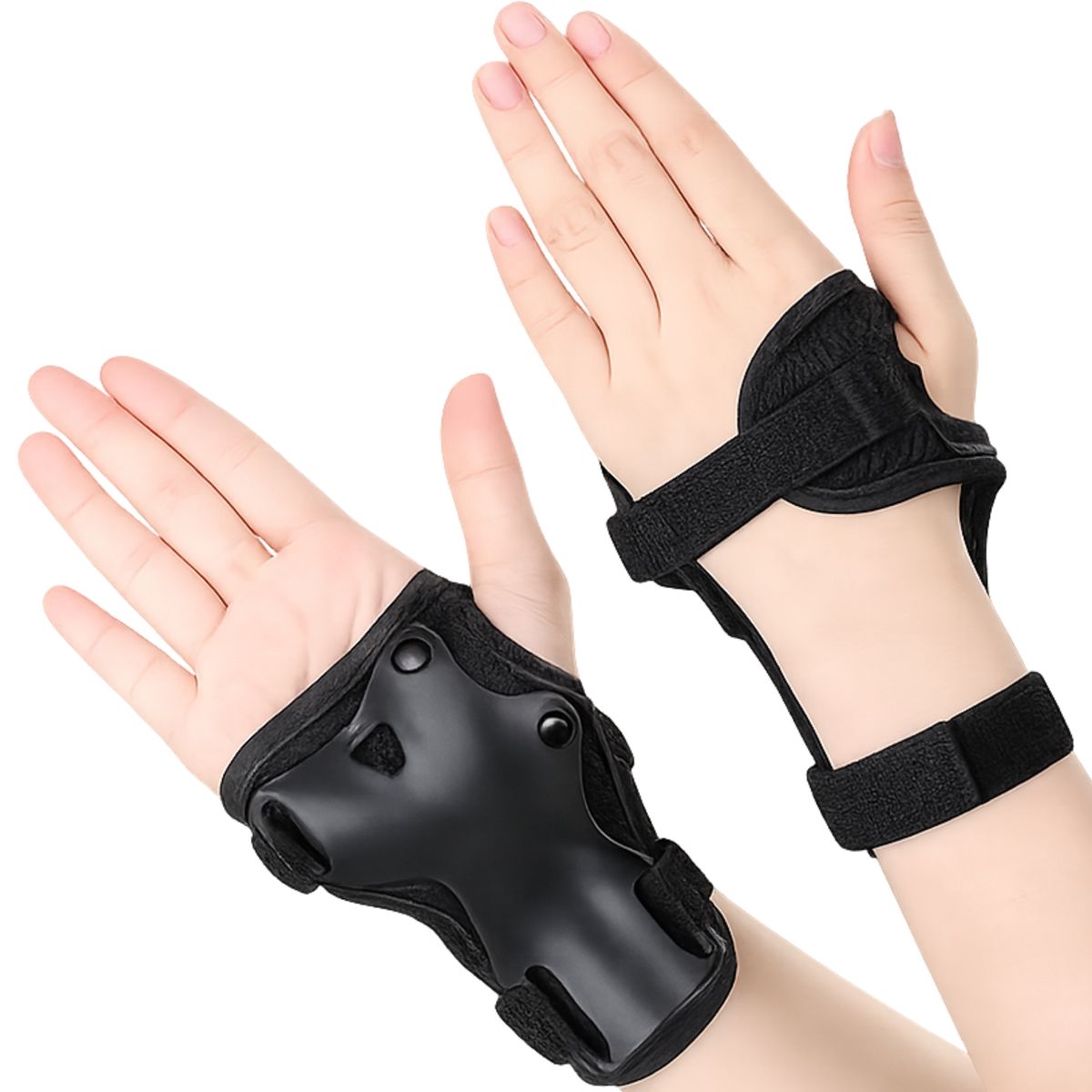 PAPAISON - Kit Protección Negro Talla L para Patines Skate Scooter incluye Rodilleras Coderas Muñequeras