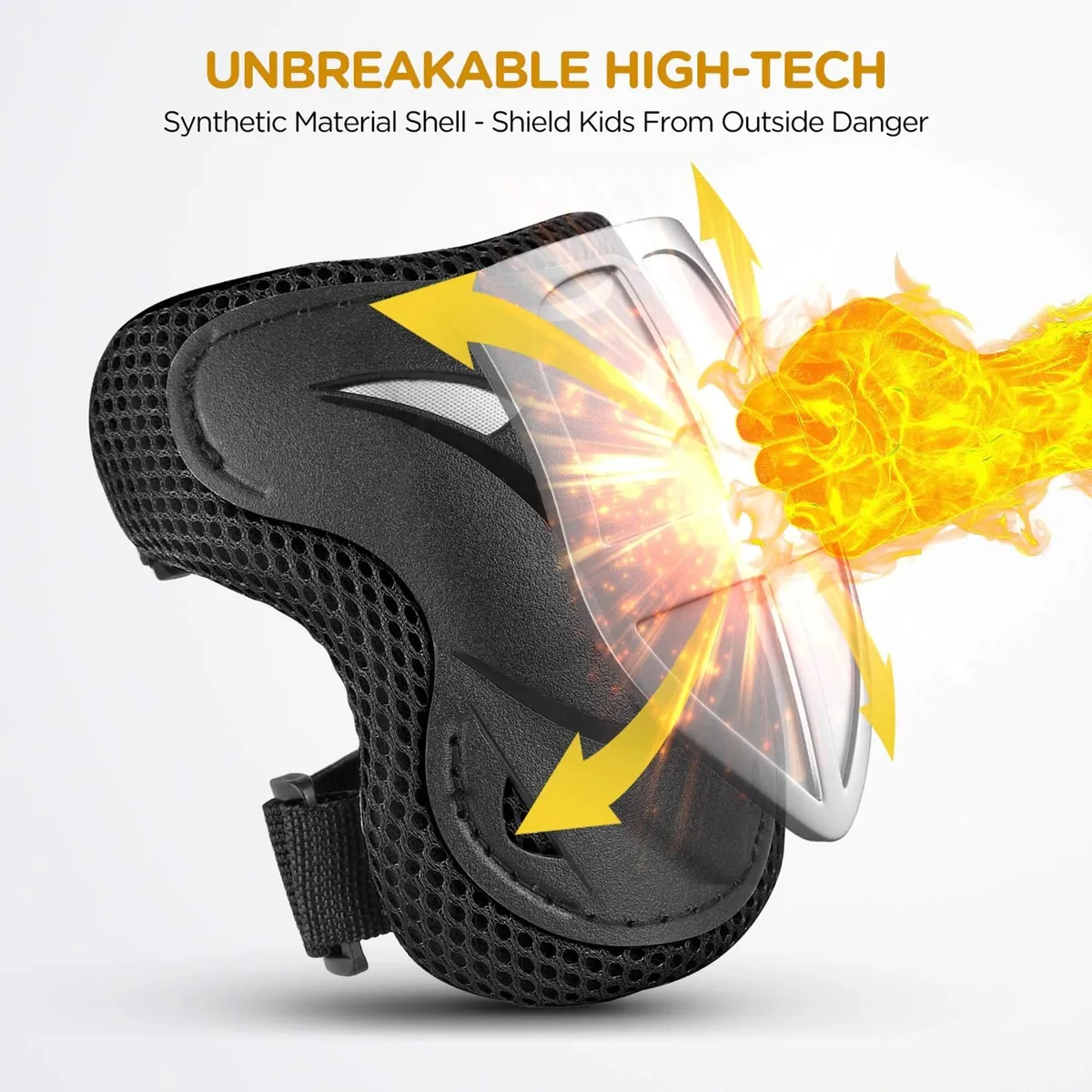 PAPAISON - Kit Protección Patines Skate Scooter - Negro - Talla L