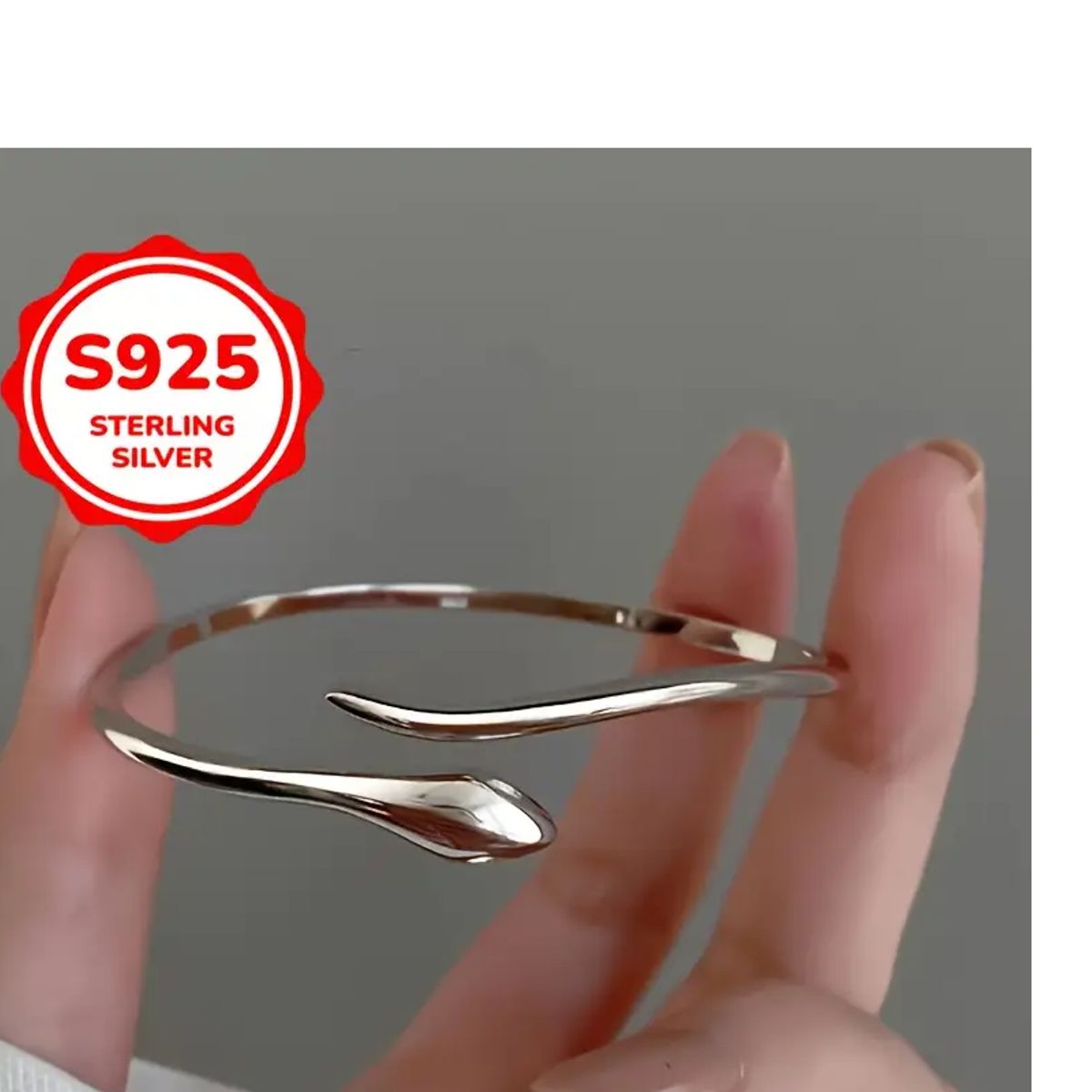 GENERICO - PULSERA  AJUSTABLE DE SERPIENTE MUJER - PLATA 925