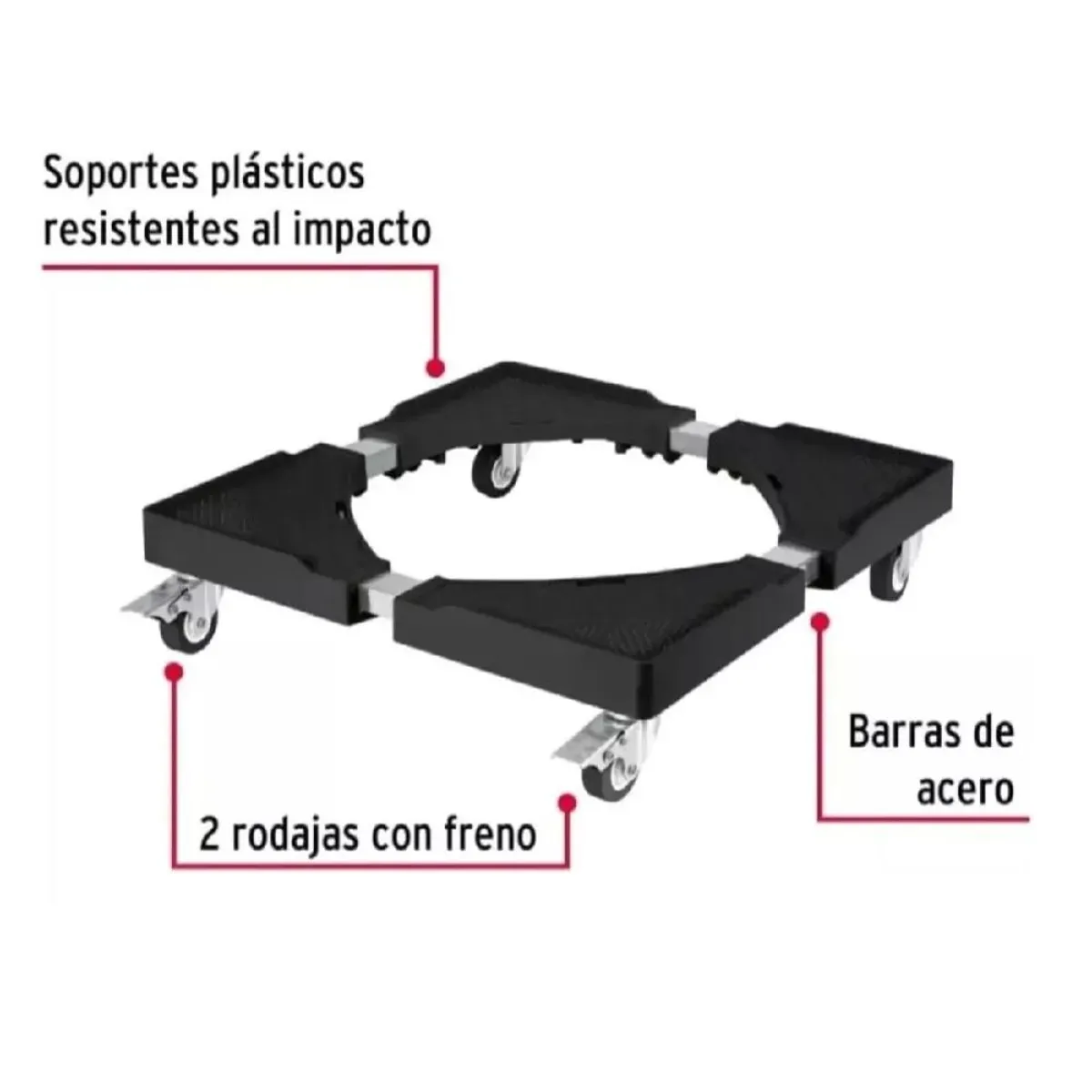 GENERICO - Base Movible Para Lavadora Refrigeradora Y Muebles