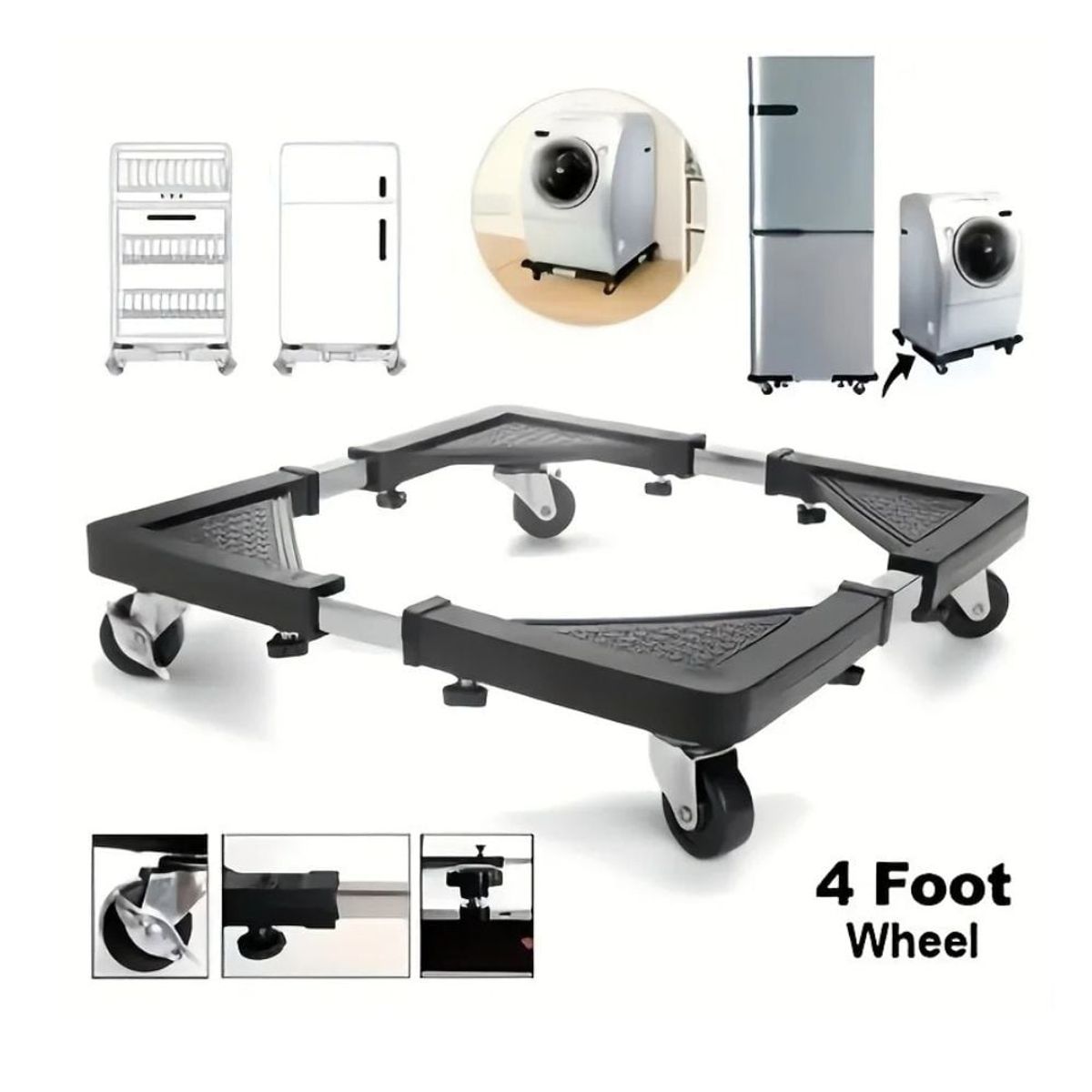 GENERICO - Base Movible Transportadora De Electrodomésticos con Frenos