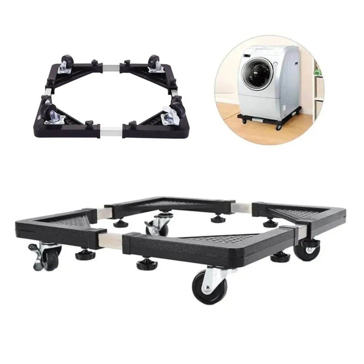 GENERICO - Base Ajustable Multifuncional Con Ruedas Para Electrodomésticos