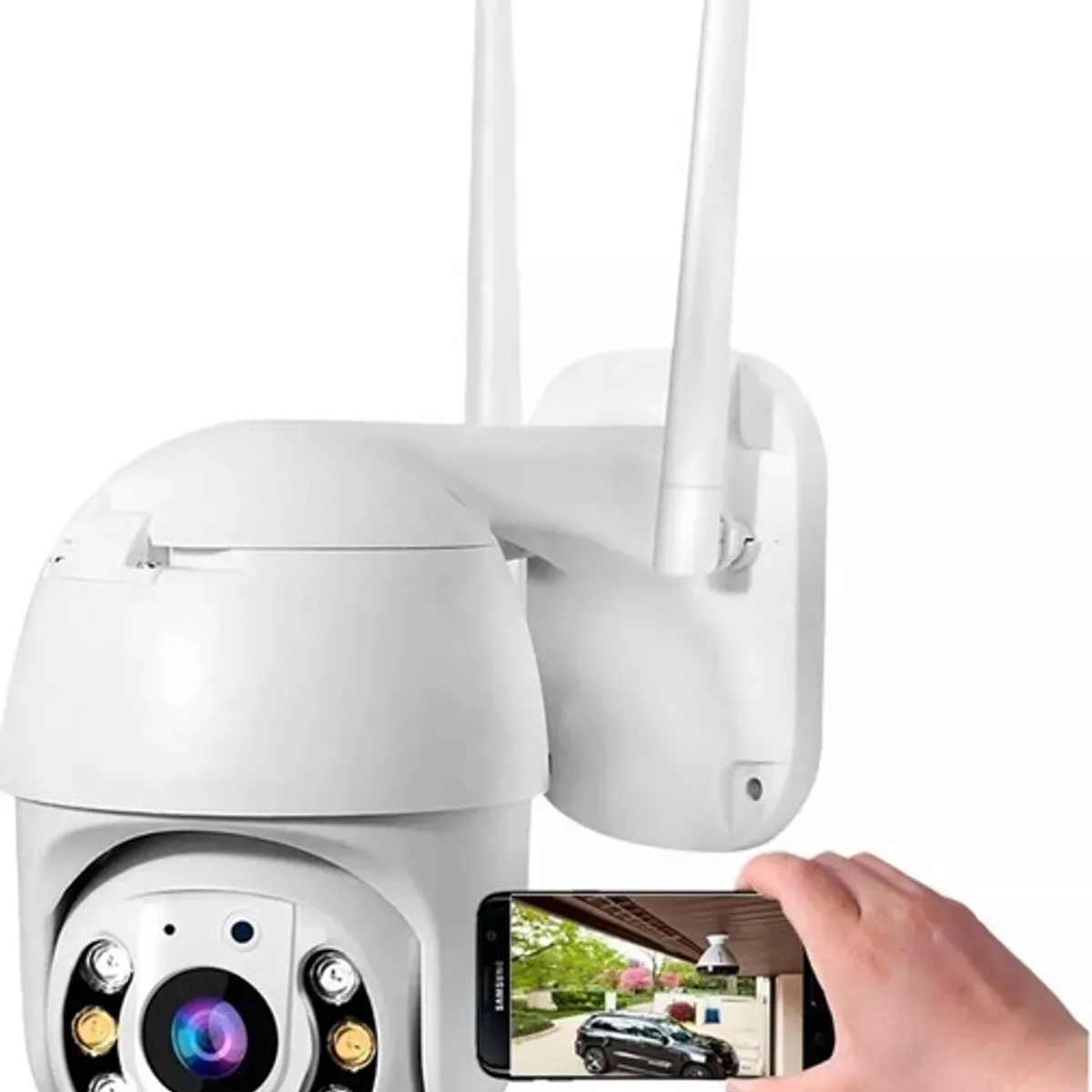 MADTRONIX - Camara de Seguridad Exterior IP Full HD WIFI y Cable RED RJ45