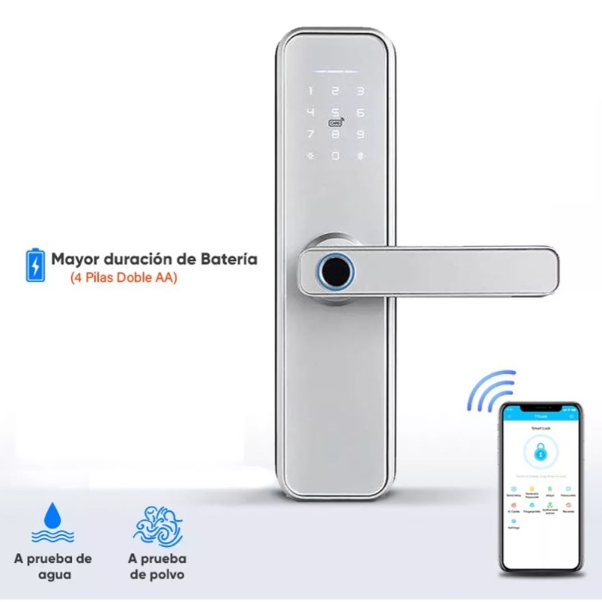 MADTRONIX - Cerradura Inteligente  Smart 660A Wifi Tuya Smartlife
