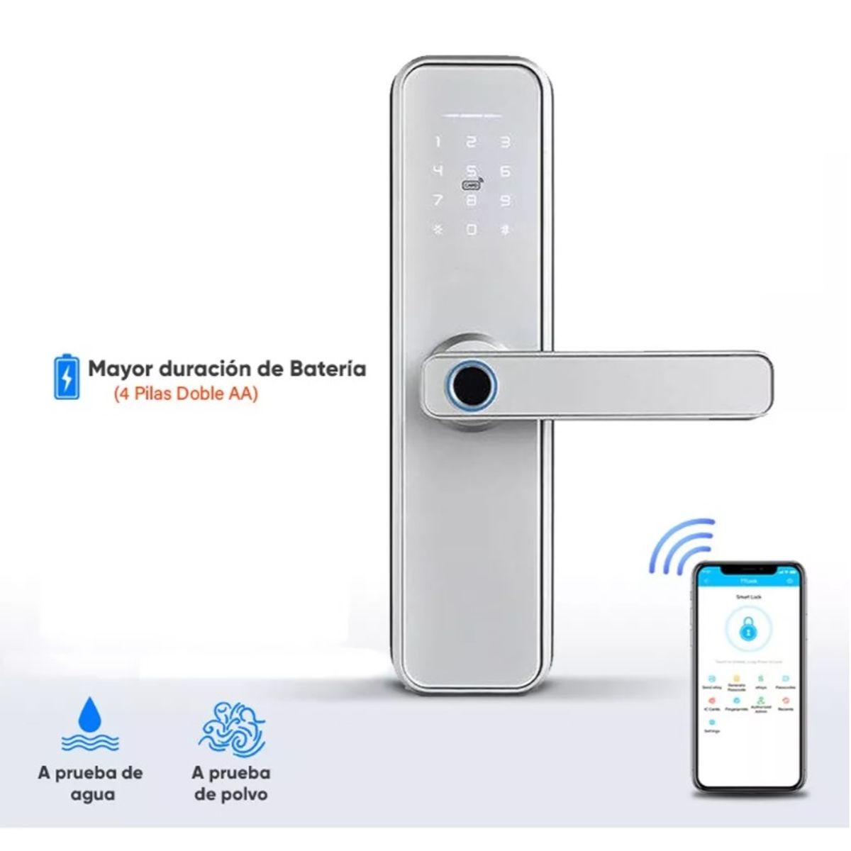 MADTRONIX - Cerradura Inteligente  Smart 660A Wifi Tuya Smartlife