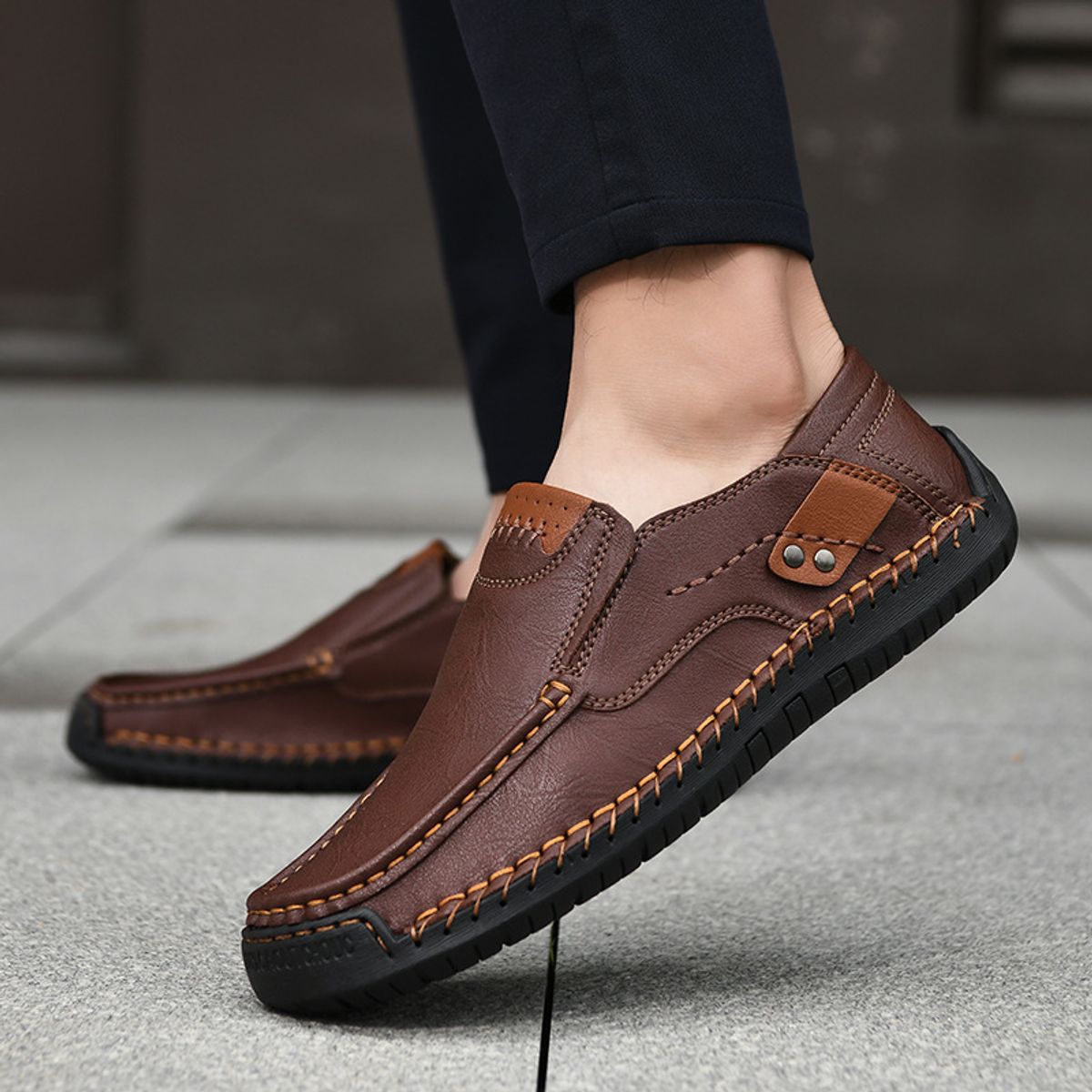 BLWOENS - Zapatos casuales para hombres - Marrón
