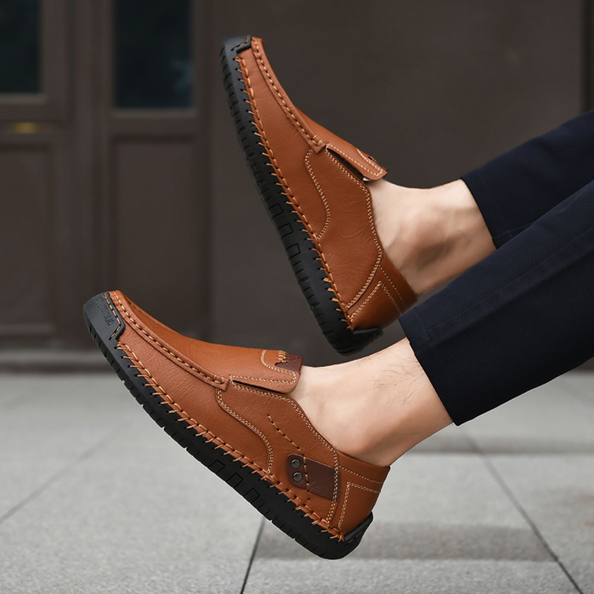 BLWOENS - Zapatos casuales para hombres - Marrón