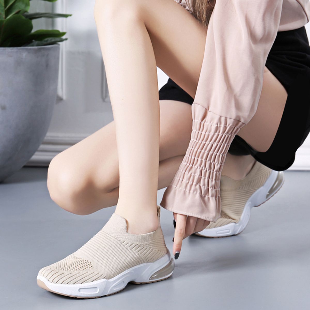 BLWOENS - Zapatillas deportivas para mujeres - Beige