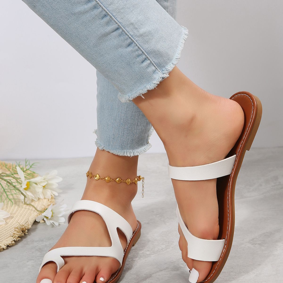 BLWOENS - Zapatillas de verano para mujeres - Blanco