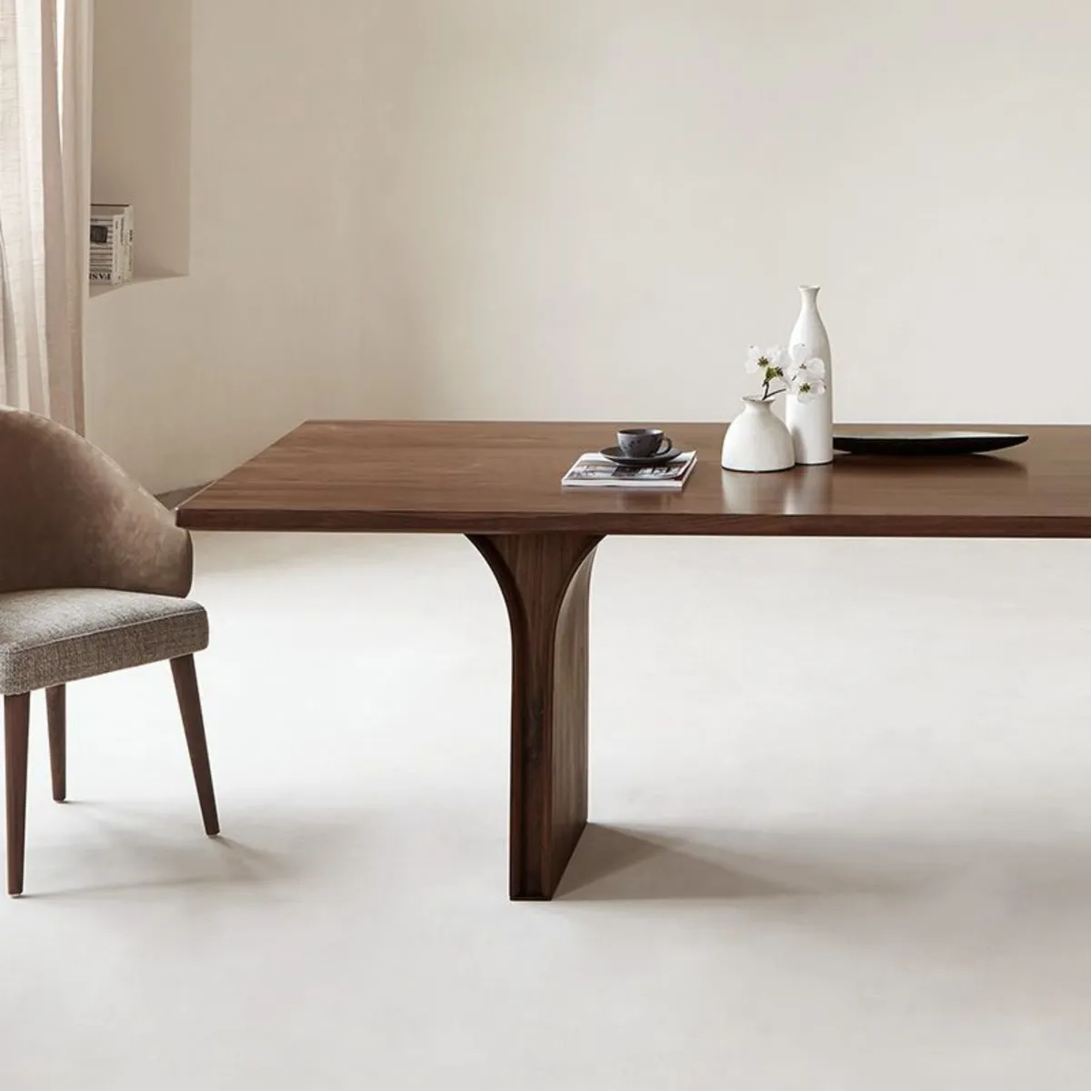 GENERICO - Juego de Comedor Florence 6 Sillas - Marrón y Beige Oscuro