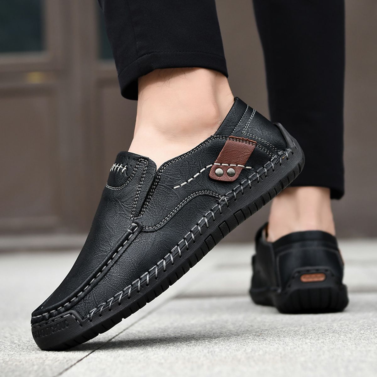 BLWOENS - Zapatos casuales para hombres - Negro