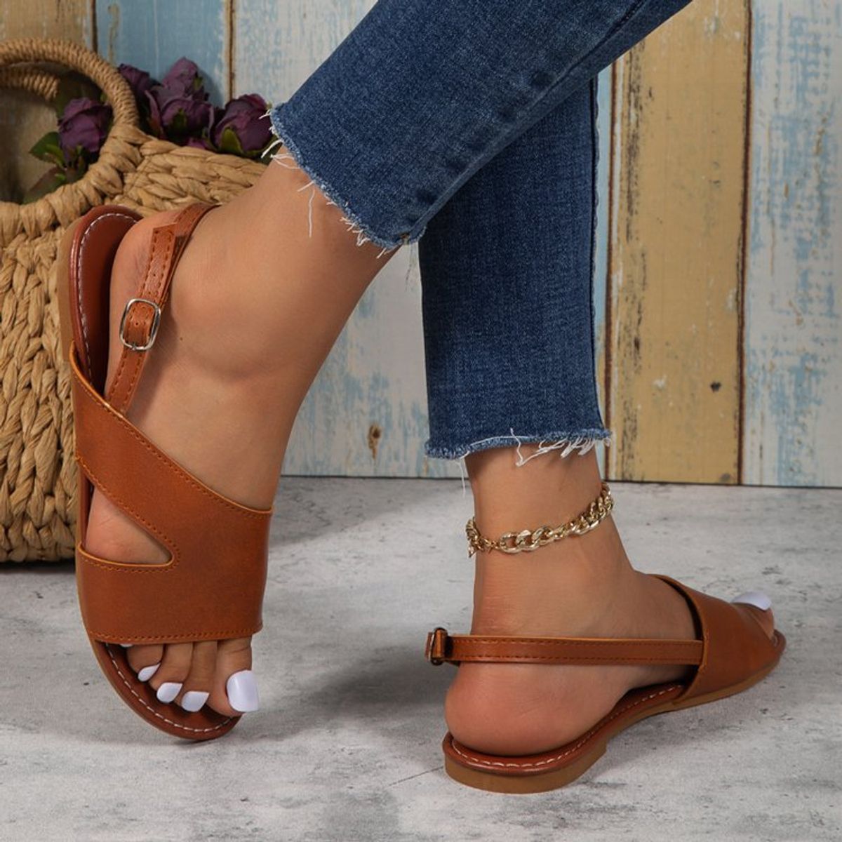 BLWOENS - Sandalias Mujer - Café