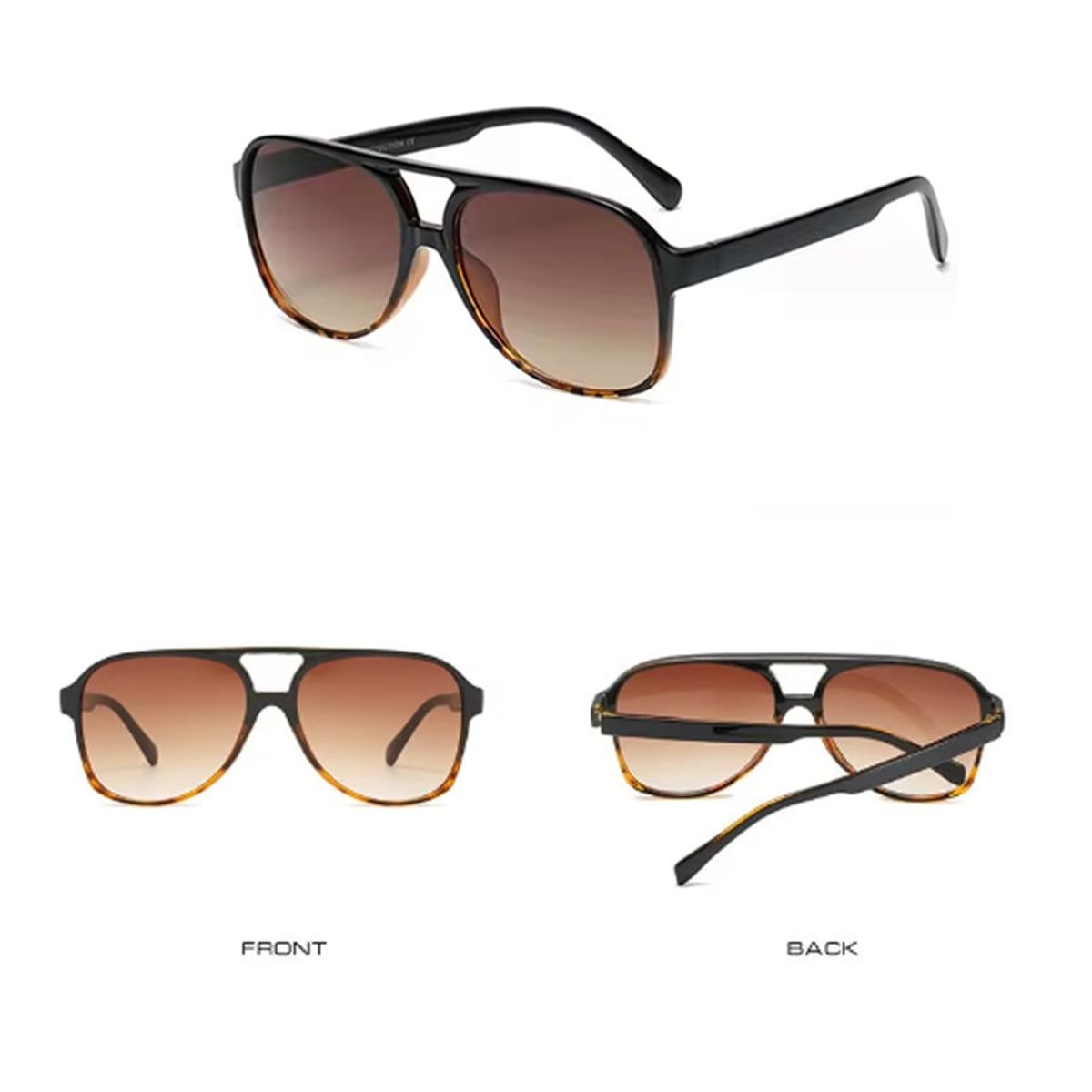 GENERICO - LENTES MUJER POLARIZADOS RETRO PROTECCIÓN SOL UV400 NEGRO TE