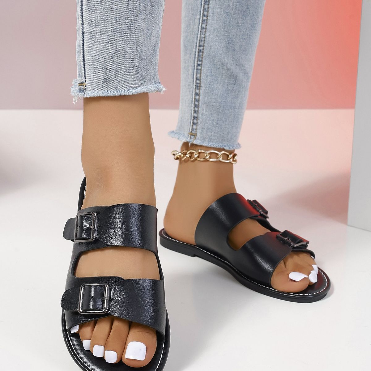 BLWOENS - Zapatillas de verano para mujeres - Negro