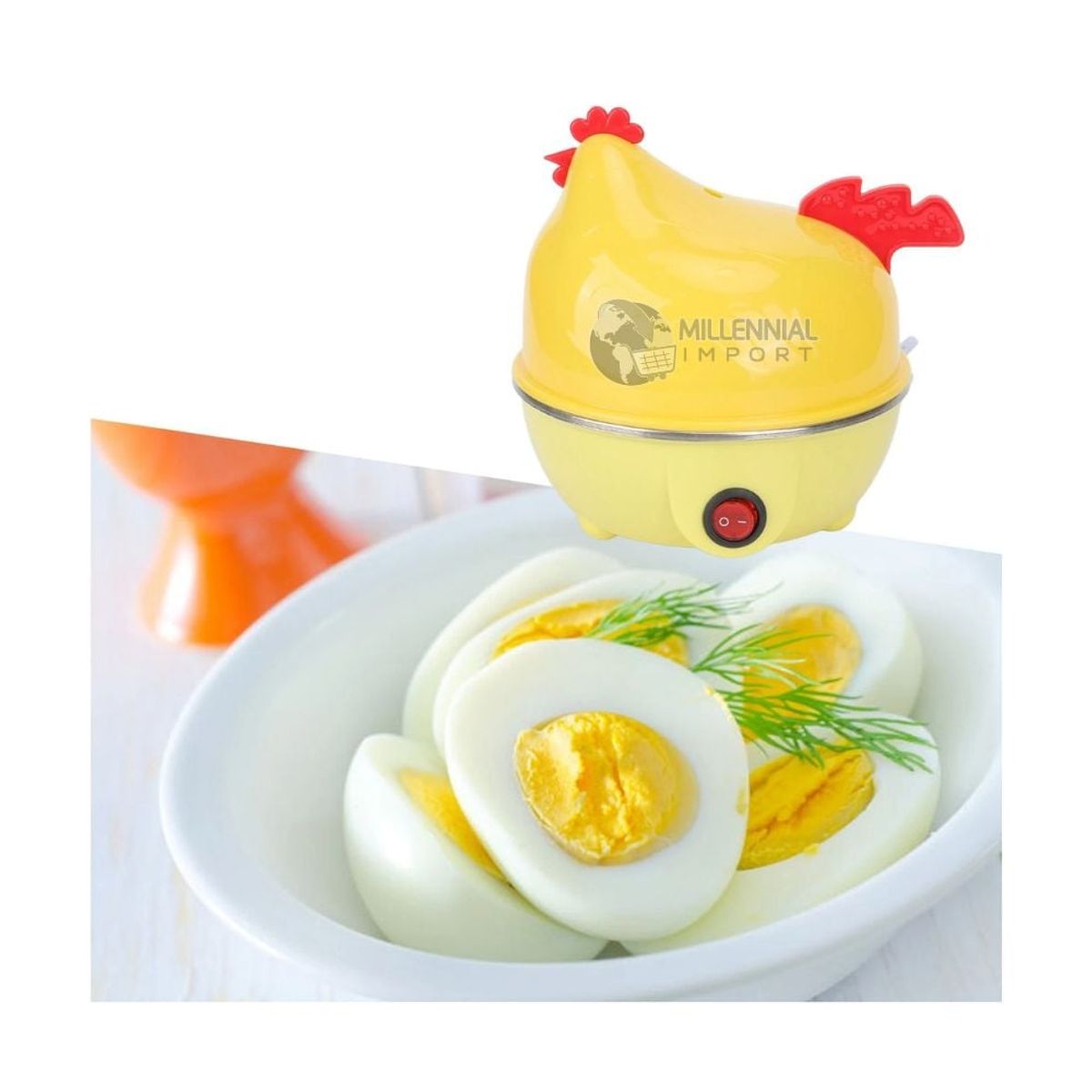 GENERICO - Hervidor Eléctrico Para 7 Huevos En Forma De Gallina