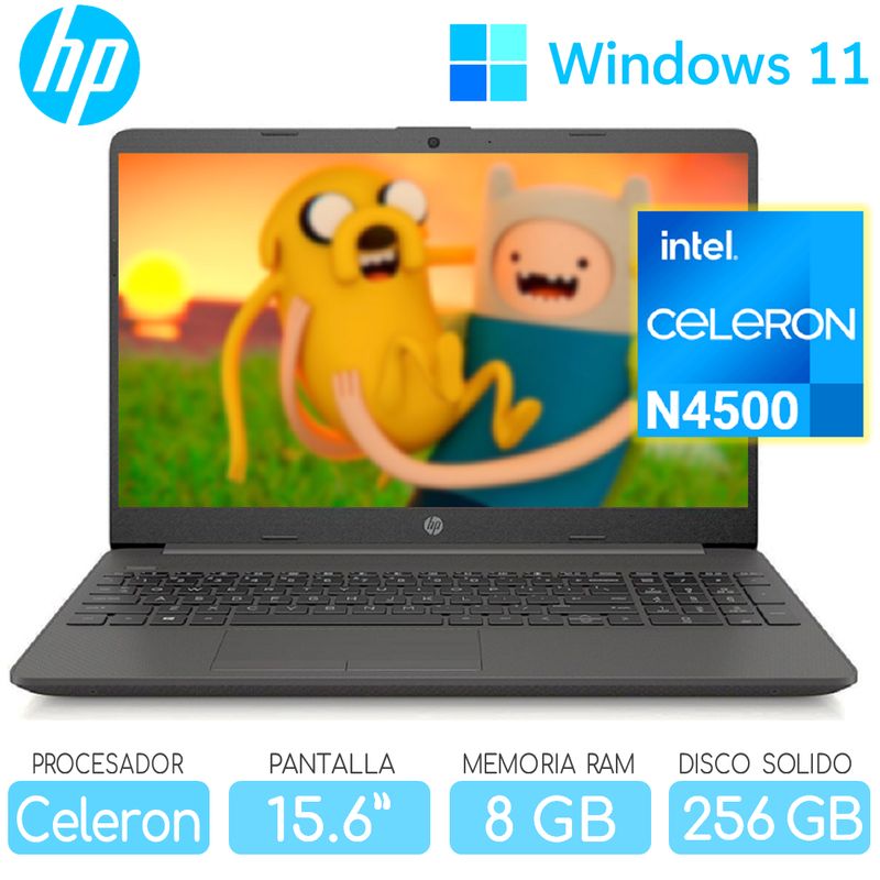 HP - Laptop HP Celeron N4500 SSD 256gb RAM 8gb Pant.15.6 HD Windows 250 G9