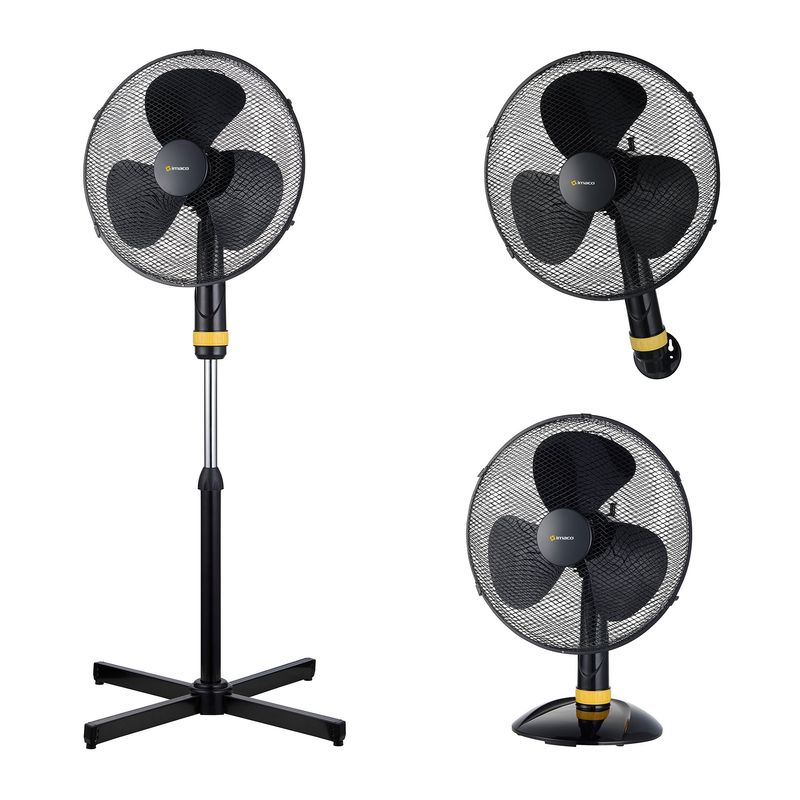 IMACO - Ventilador 3 en 1 16" pedestal/mesa/pared imaco fsm1650