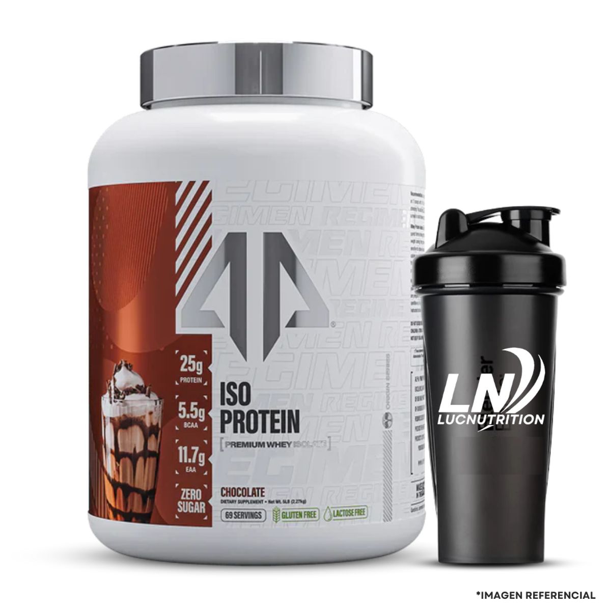 GENERICO - Iso Protein Alpha Prime 5 Lb (75 Serv) Chocolate + Shaker De Regalo