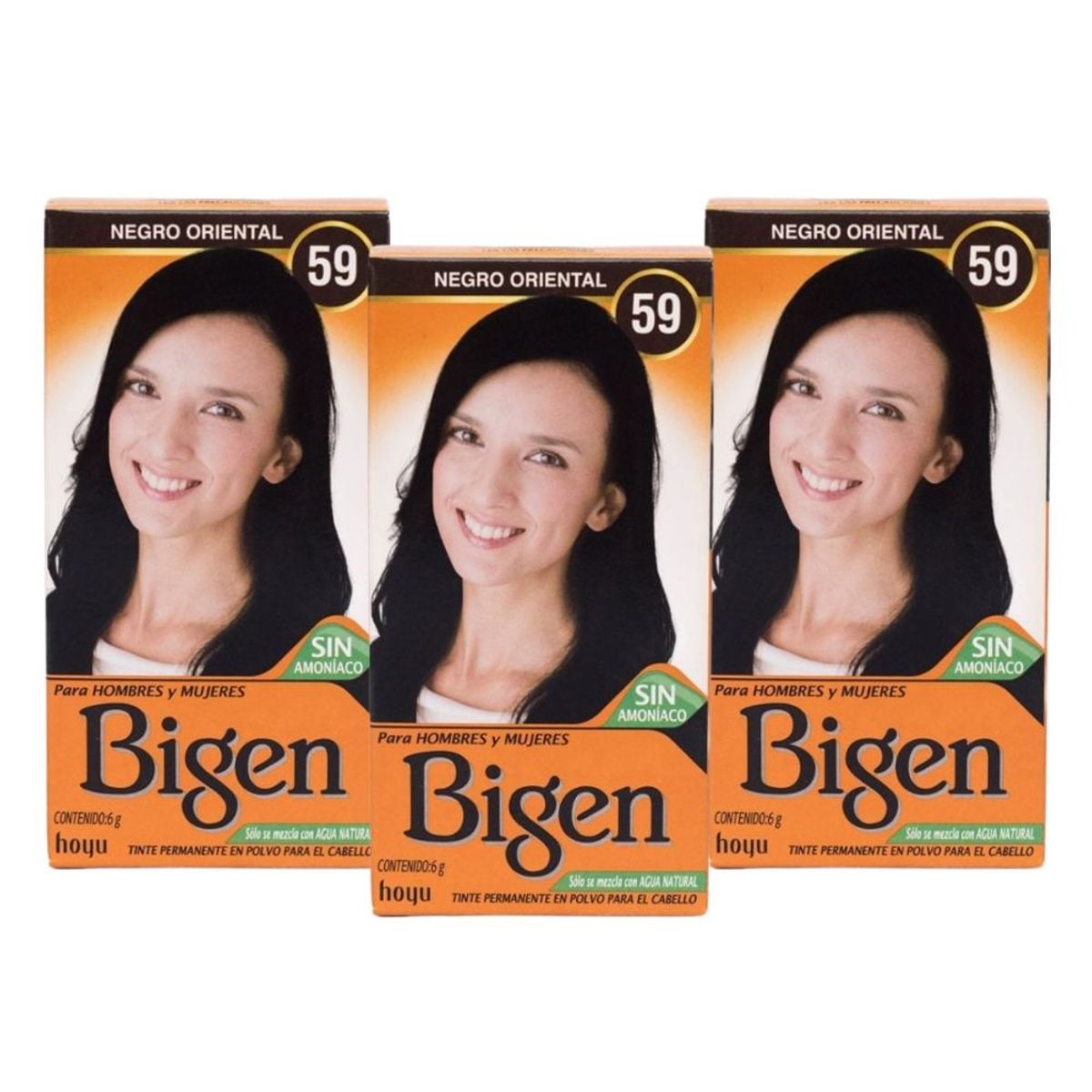 BIGEN - Pack de 3 tintes Bigen Negro oriental #59