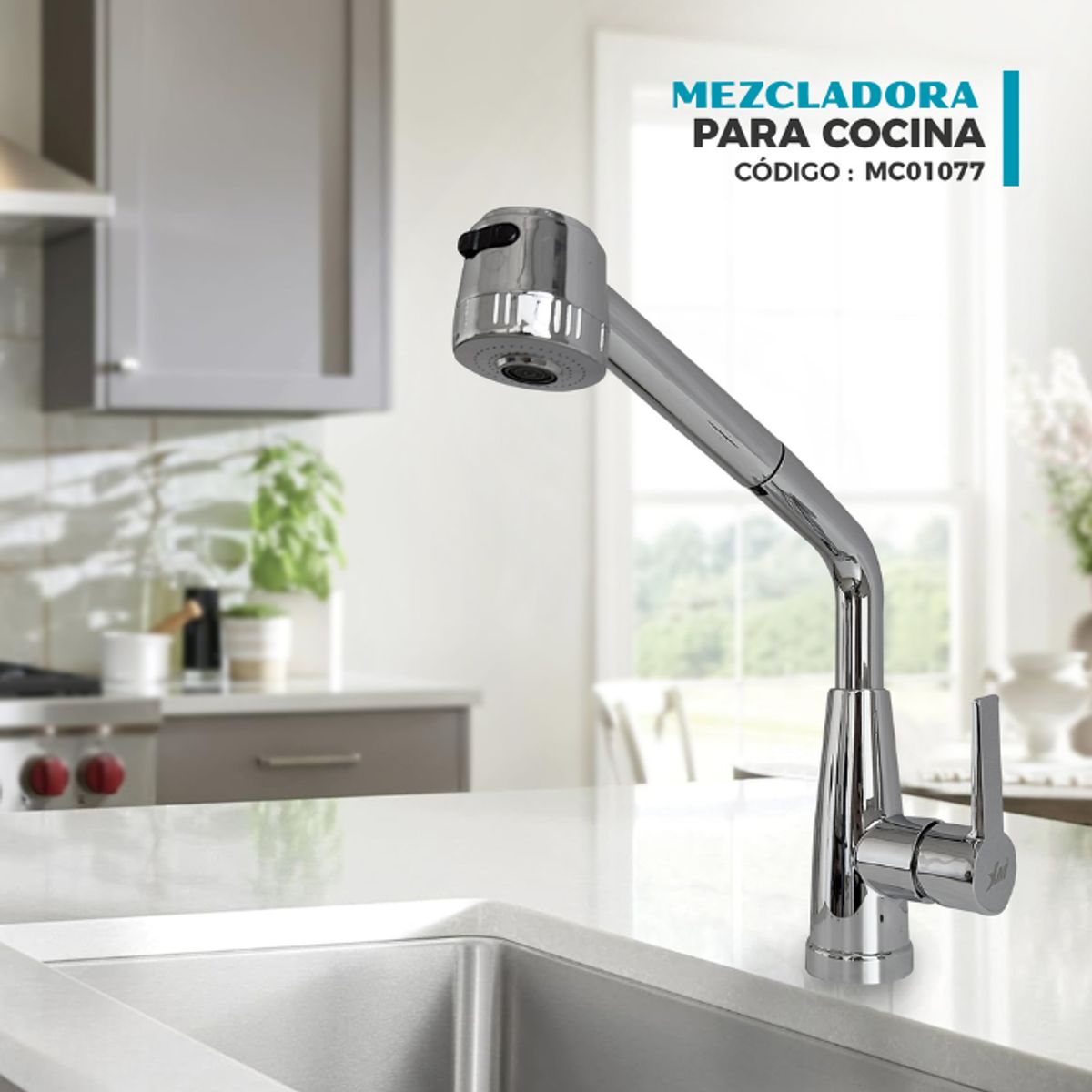XM - MEZCLADORA DE COCINA  CROMADO MC01077