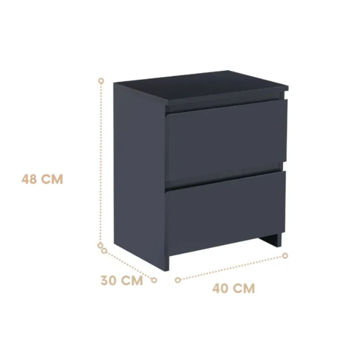 NACION MUEBLES - VELADOR NACION MUEBLES RAGNA COLOR NEGRO