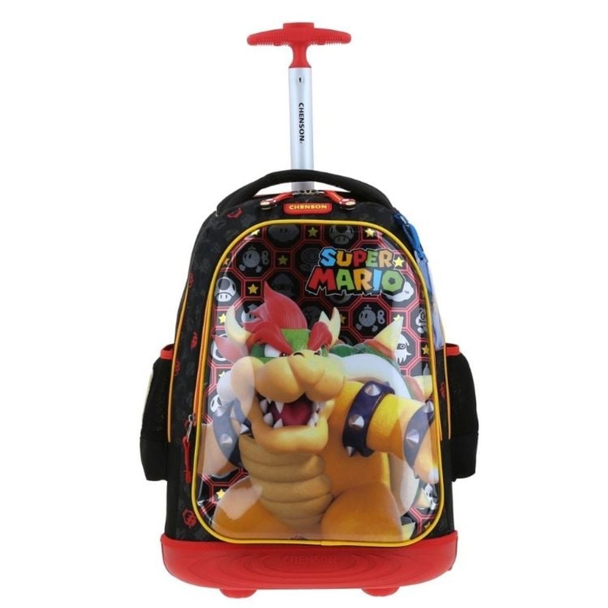 NINTENDO - MOCHILA CON RUEDAS ESCOLAR LUZ LED GRANDE BOWSER
