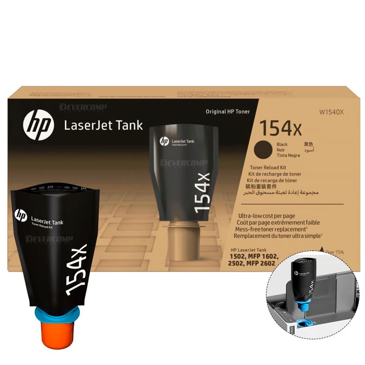 HP - TONER HP 154X (W1540X) L.J. 1502 BLACK 5,000 PGS