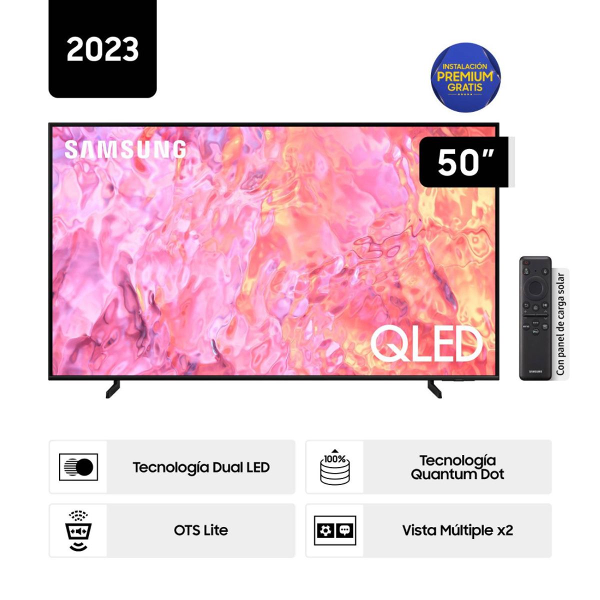 SAMSUNG - Televisor Samsung QLED 50” Smart TV 4K QN50Q60CAGXPE