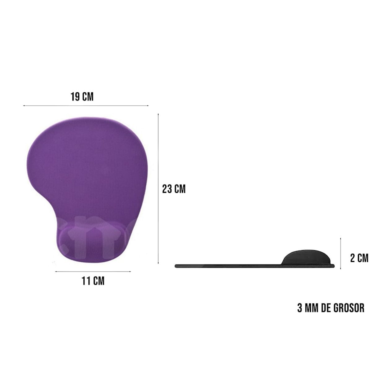 OEM - Pad Mouse Ergonómico con Almohadilla de Gel Descansa Muñecas