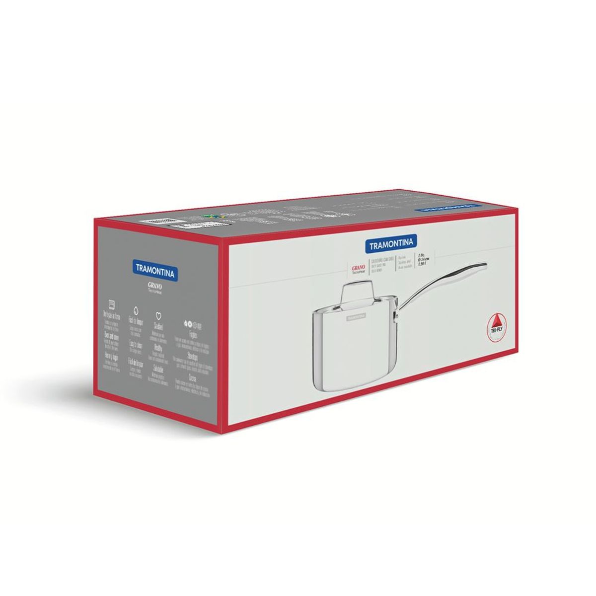 TRAMONTINA - Olla Honda 14 cm Grano (1.5 Lt) Tramontina - Compacta