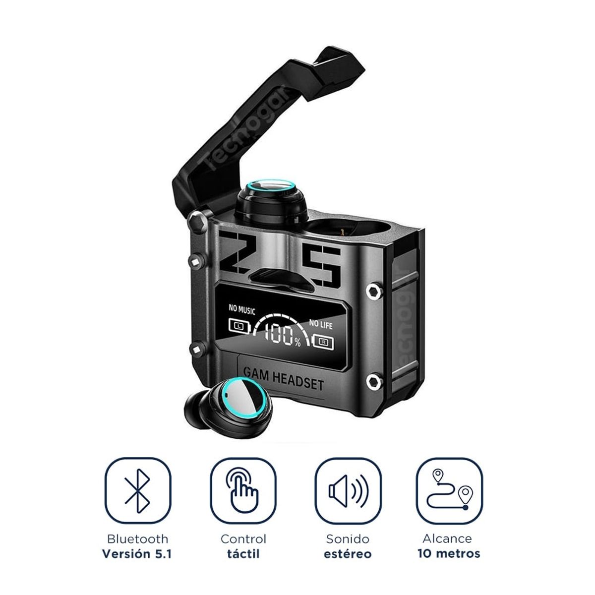 GENERICO - Audífonos Bluetooth 5.1 Inalámbrico Gamer con Pantalla LED In Ear