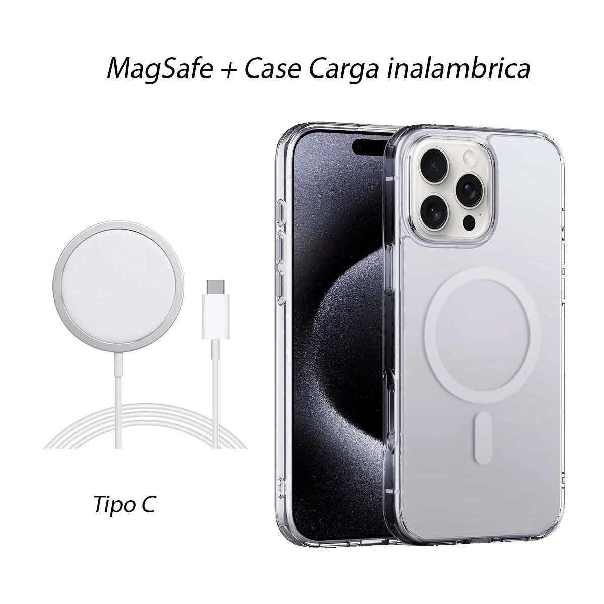 OEM - Case Magsafe con Cargador inalámbrico  para iPhone 16 Pro Max