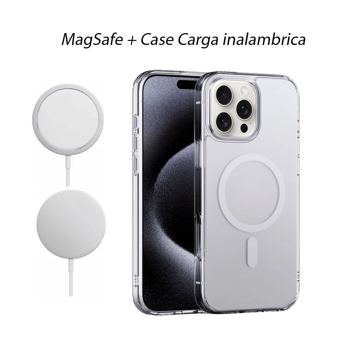OEM - Case Magsafe con Cargador inalámbrico  para iPhone 16 Pro Max