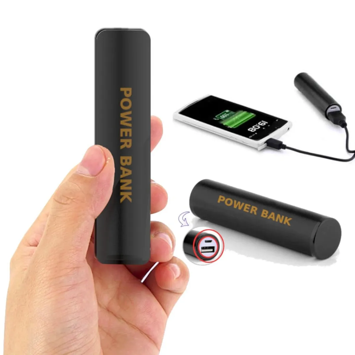 GENERICO - 2 En 1 Cargador + Powerbank Bateria 18650 Li-ion Case Holder