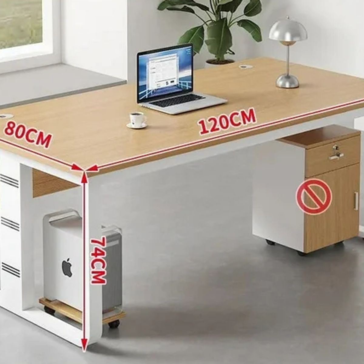 NACION MUEBLES - ESCRITORIO NACION MUEBLES AESTHETIC BZ COLOR BLANCO