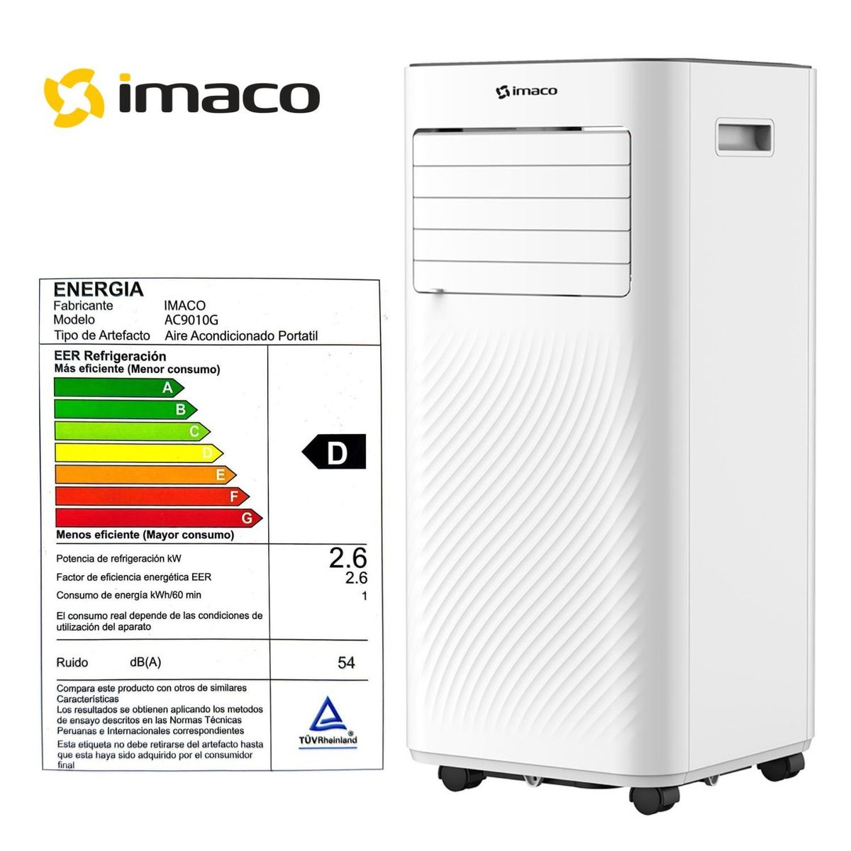 IMACO - AIRE ACONDICONADO PORTATIL IMACO 9000 BTU AC9010G