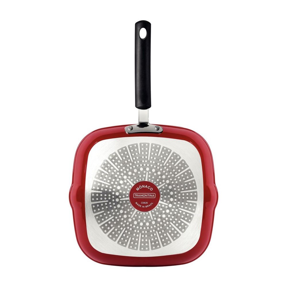 TRAMONTINA - Bifera 24 cm Mónaco Inducción Roja Tramontina - Alta Calidad