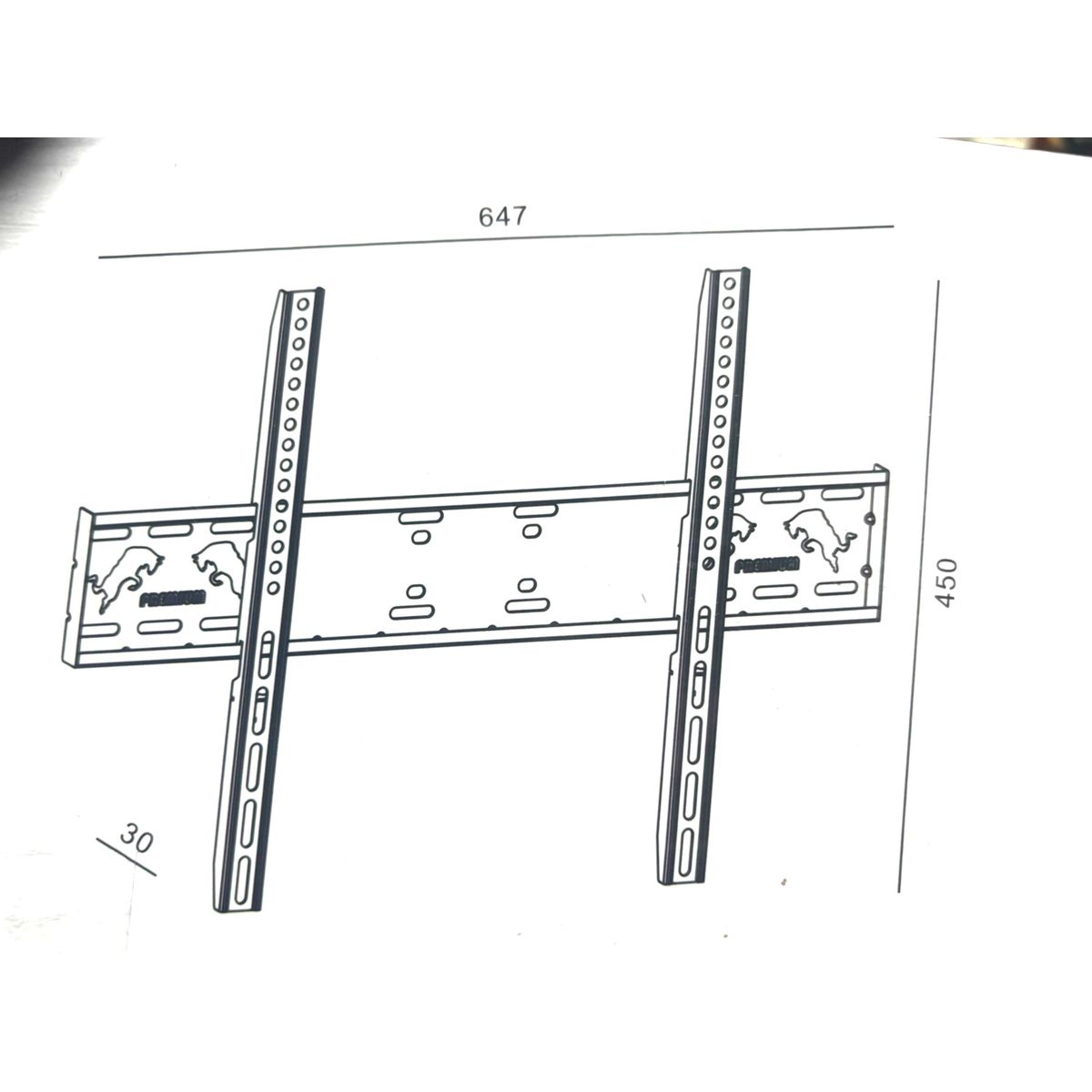 PREMIUM - RACK PARA TV FIJO ESTATICO 32 A 80" / NEGRO TORITO