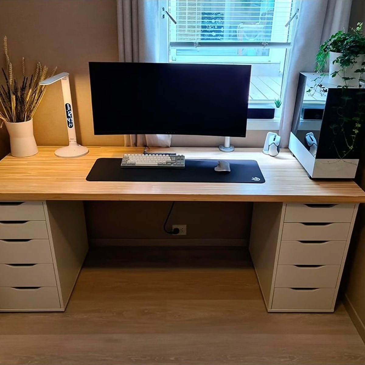 NACION MUEBLES - ESCRITORIO NACION MUEBLE GAMER ADAIR COLOR BLANCO