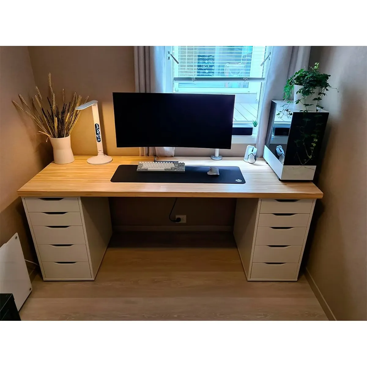 NACION MUEBLES - ESCRITORIO NACION MUEBLE GAMER ADAIR COLOR BLANCO