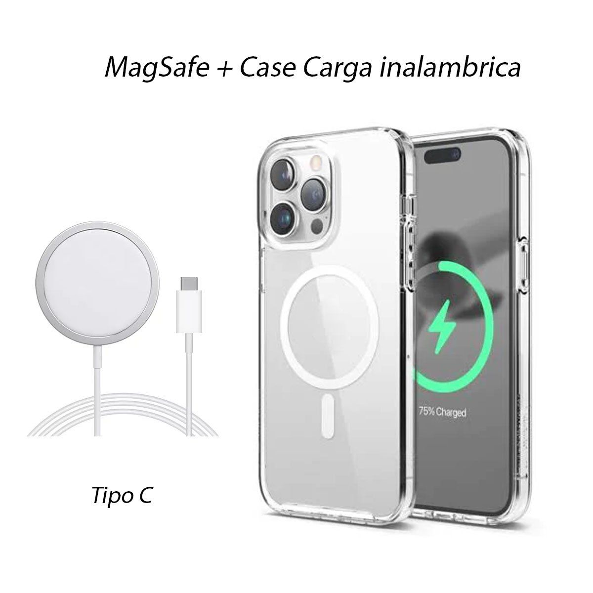 OEM - Case Magsafe con Cargador inalámbrico  para iPhone 15 Pro Max