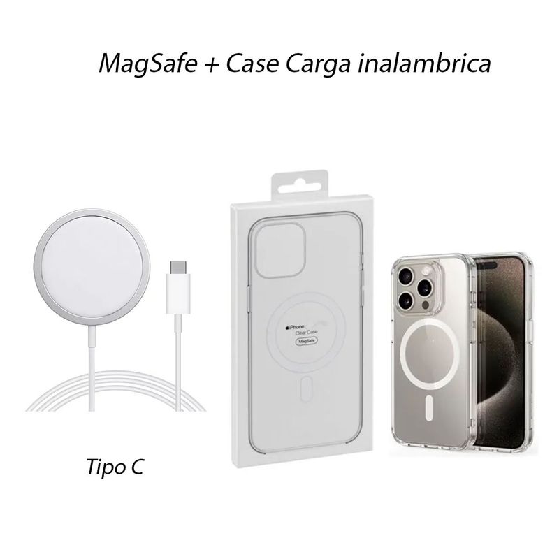 OEM - Case Magsafe con Cargador inalámbrico  para iPhone 15 Pro Max