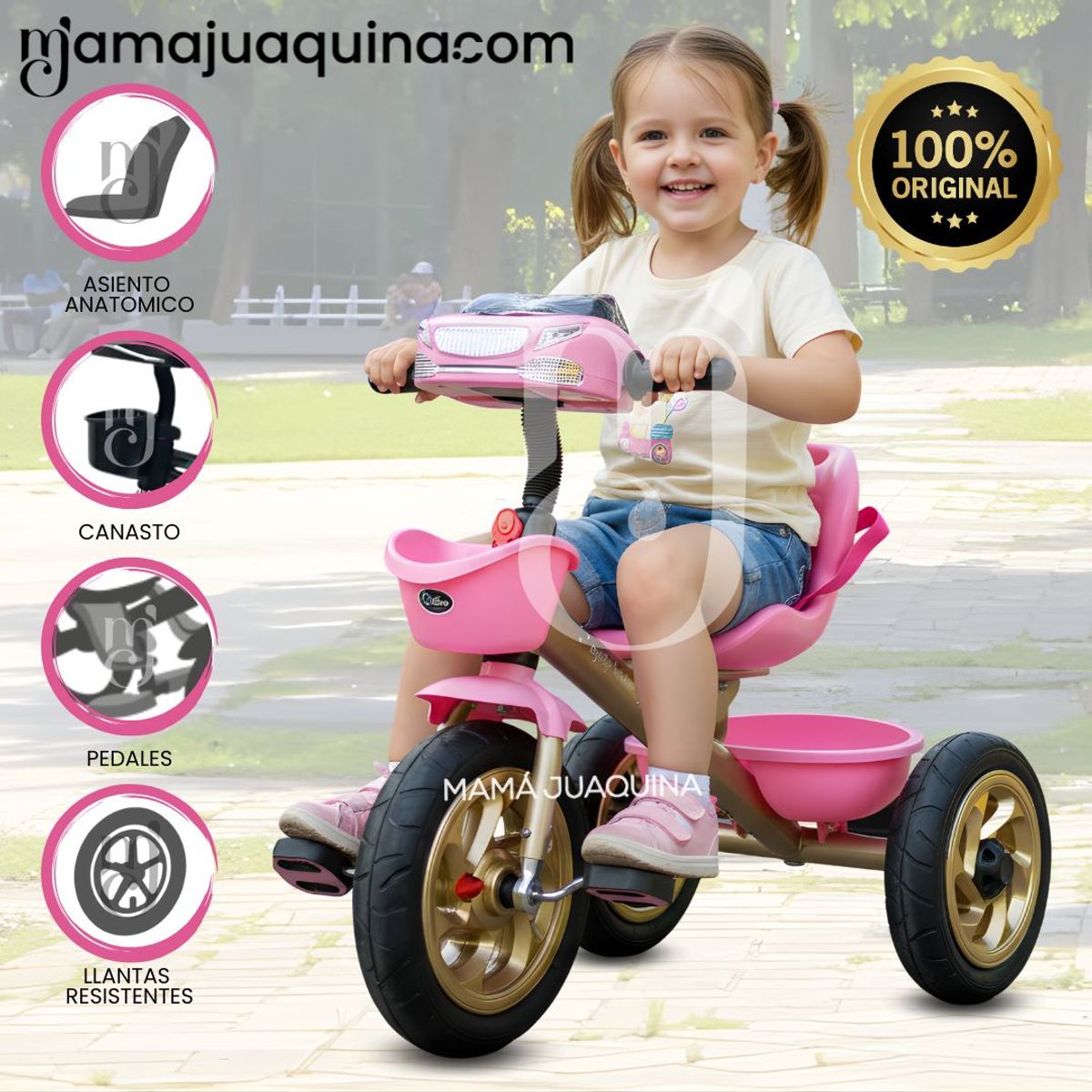 BABY KITS - Triciclo  para Niños «VICE DICE» Pink