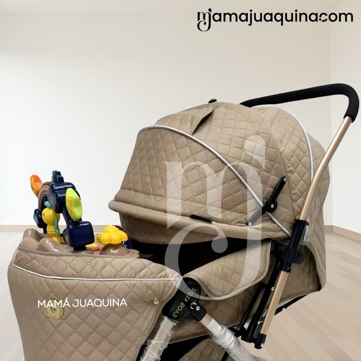 CONFORT - Coche Cuna Musical de Lujo «SUMMER DAY» Beige