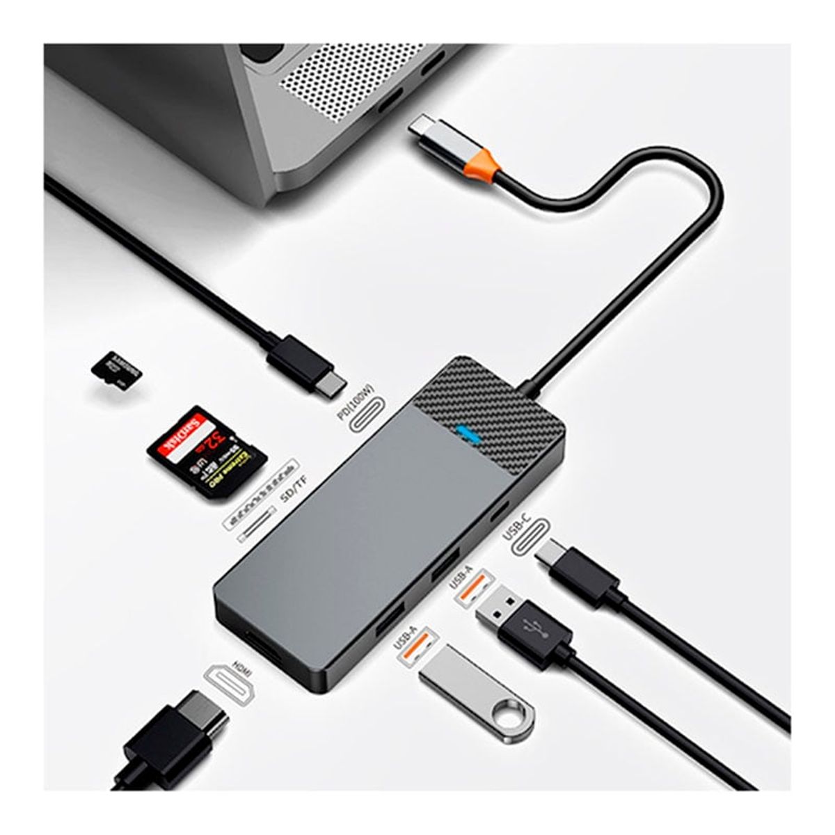 WIWU - HUB WIWU A721HD 7 EN 1 GRIS