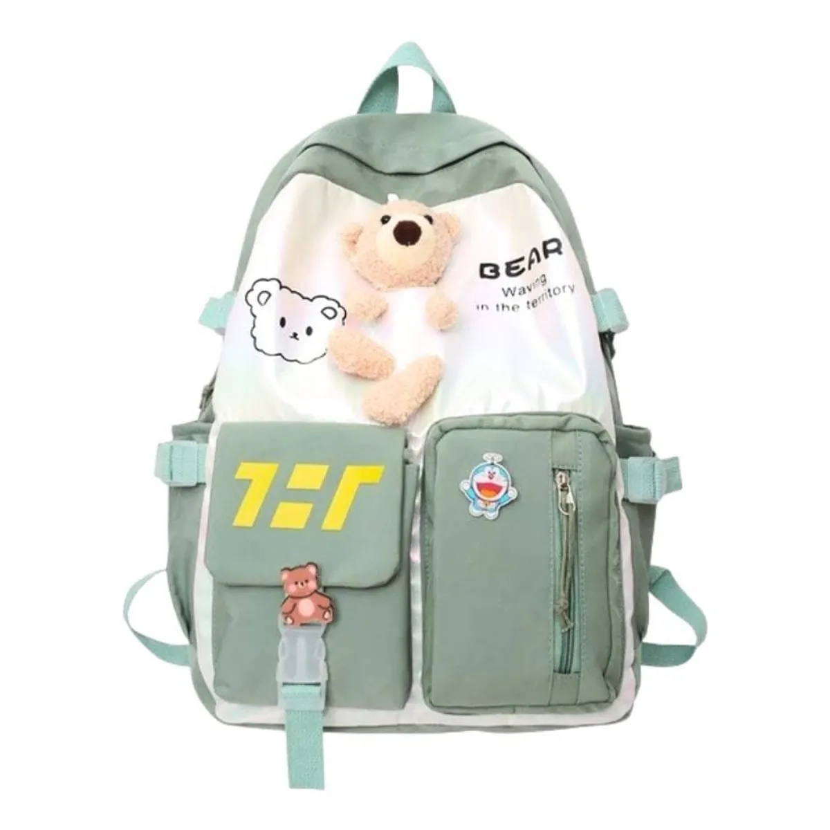 GENERICO - Mochila Kawaii Osito Verde