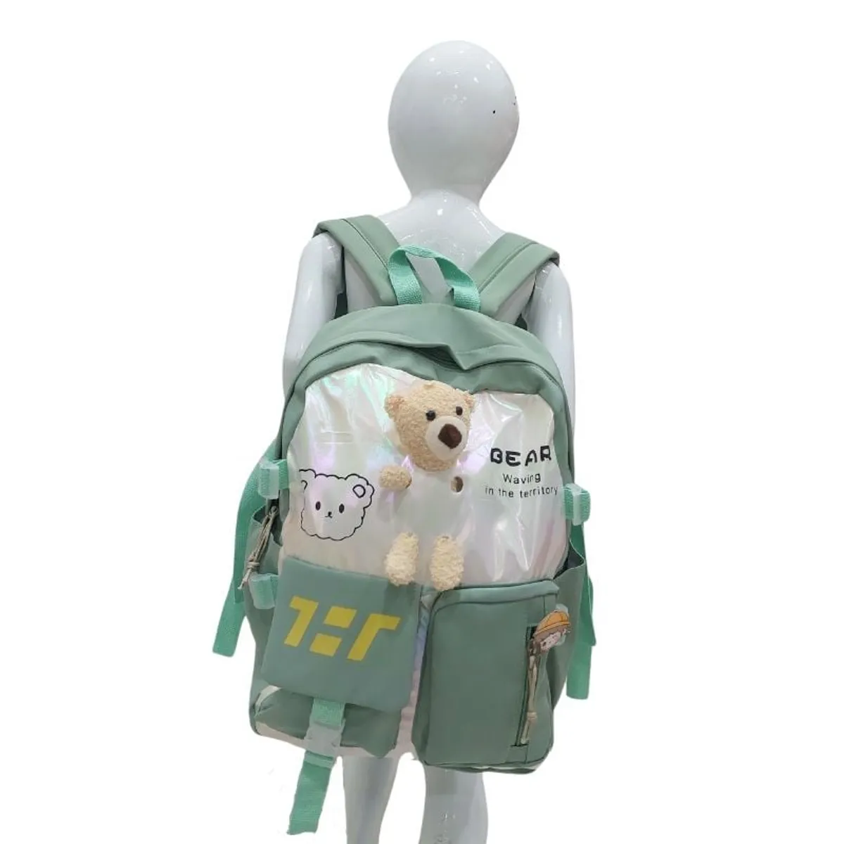 GENERICO - Mochila Kawaii Osito Verde